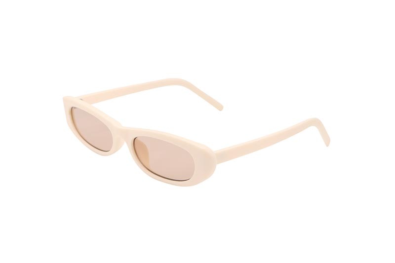KD EYEWEAR SMALL CAT EYE SUNGLASSES (BEIGE)