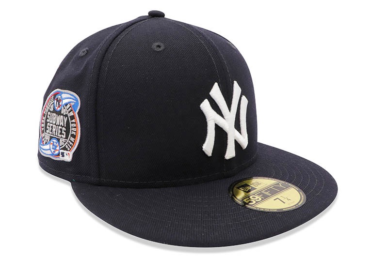 NEW ERA NEW YORK YANKEES X AWAKE 59FIFTY FITTED CAP (2000 SUBWAY SERIES SIDE PATCH/GREEN UNDER VISOR/NAVY)
