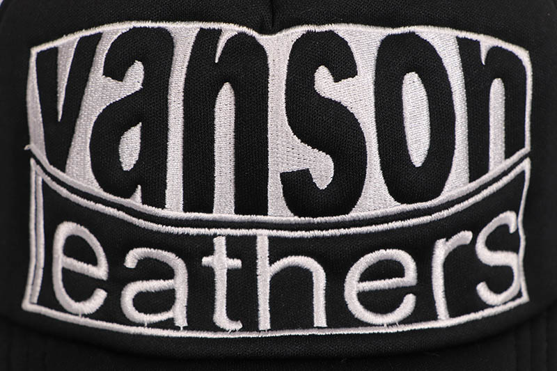 VANSON LEATHERS LOGO TRUCKER HAT (LB-199-02010:BLACK)