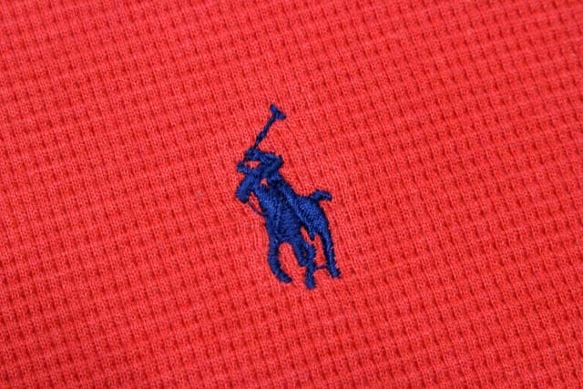 POLO RALPH LAUREN WAFFLE KNIT THERMAL(RED��NAVY)