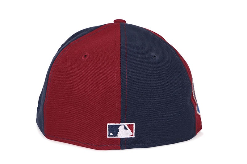 NEW ERA NEW YORK METS 59FIFTY FITTED CAP (2000 SUBWAY SERIES CUSTOM SIDE PATCH/LIGHT GREY UNDER VISOR/BURGANDY PINWHEEL STONE)