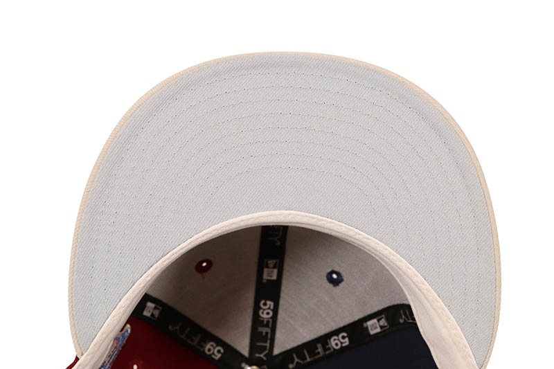 NEW ERA NEW YORK METS 59FIFTY FITTED CAP (2000 SUBWAY SERIES CUSTOM SIDE PATCH/LIGHT GREY UNDER VISOR/BURGANDY PINWHEEL STONE)