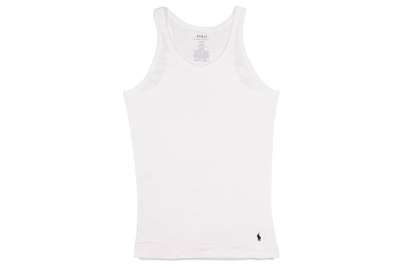 POLO RALPH LAUREN SLIM FIT COTTON TANKS 3PCS (NSTKP3-WHD:WHITE)