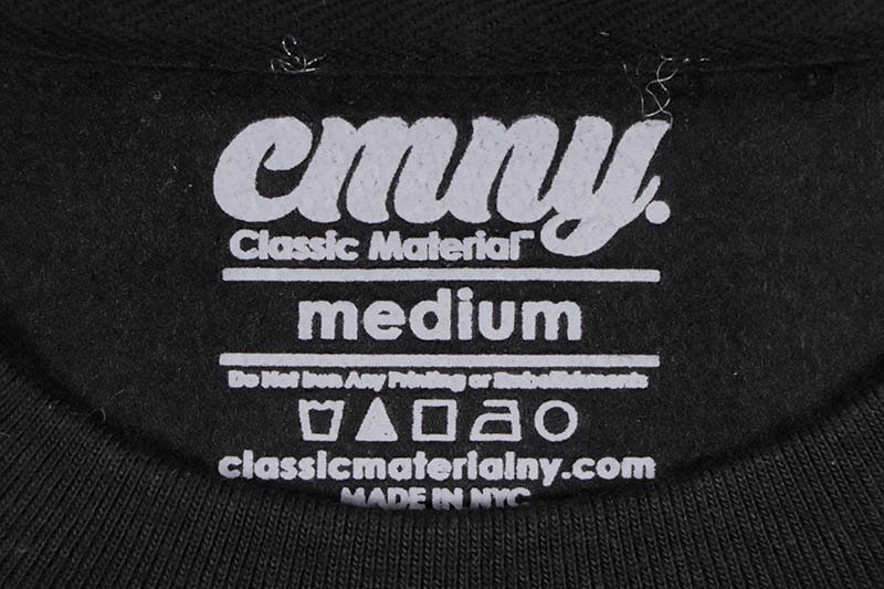 CLASSIC MATERIAL NY 420 TRE BAG CREW SWEAT (BLACK)