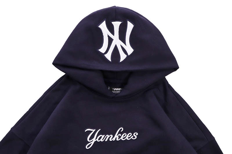 PRO STANDARD NEWYORK YANKEES WINGSPAN DROP SHOULDER HOODIE (LNY5314777-MDN:MIDNIGHT NAVY)