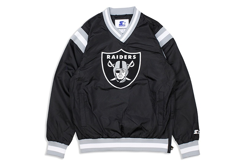 STARTER LAS VEGAS RAIDERS V-NECK PULLOVER JACKET (LS000730)
