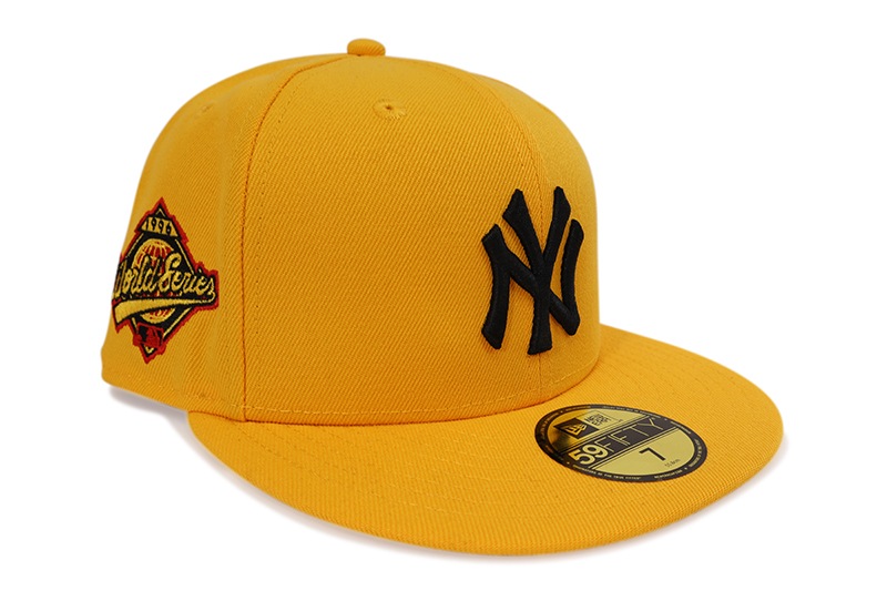 NEW ERA NEW YORK YANKEES 59FIFTY FITTED CAP (1996 WORLD SERIES CUSTOM SIDE PATCH/GREY UNDER VISOR/A GOLD)