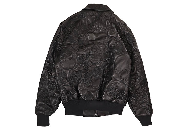 Pelle Pelle SKULL QUILT JACKET (425-37546-BKB:BLACK/BLACK) | Brand