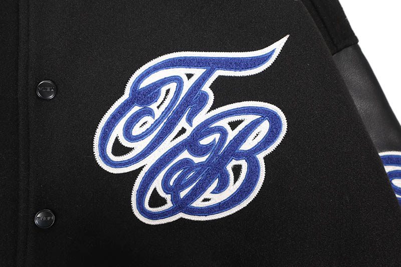 FUBU FAUX VARSITY JACKET (FAM-52304:BLUE)