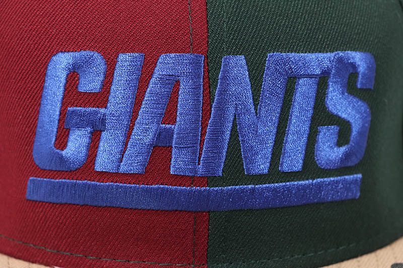 NEW ERA X JAE TIPS NEW YORK GIANTS 59FIFTY FITTED CAP (80TH SEASON CUSTOM SIDE PATCH/LAVENDER UNDER VISOR/BURGANDY PINWHEEL CAMEL) 