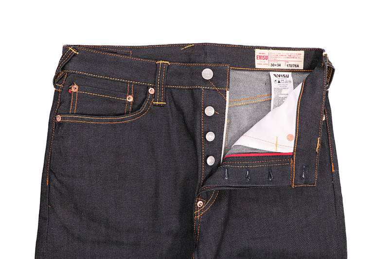 EVISU DAICOCK PRINT BAGGY JEANS #2000 (2ESHTM2JE91000CT:INDIGO)