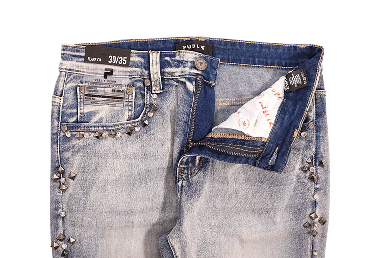 PUBLIK DENIM FLARE FIT JEAN (KD2572:LT BLUE)