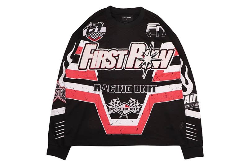 FIRST ROW HARD RACING SPORT JERSEY (FRR0010:BLACK)