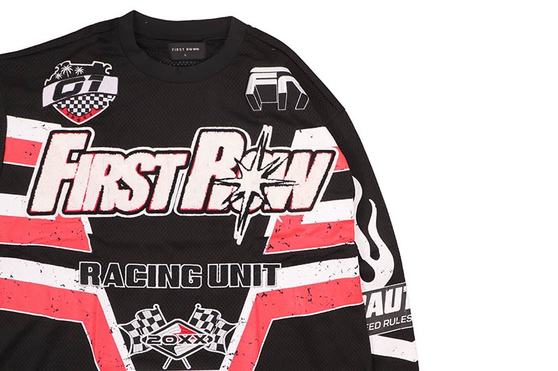 FIRST ROW HARD RACING SPORT JERSEY (FRR0010:BLACK)