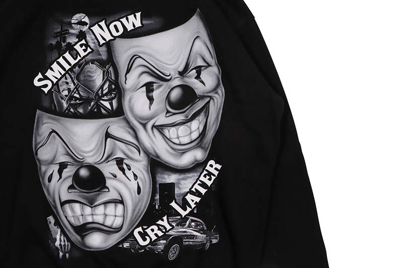 STREET WEAR SUPPLY TWO FACE HOODIE (BLACK)
