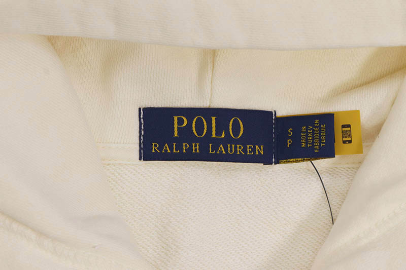 POLO RALPH LAUREN FULL-ZIP FLEECE HOODIE (710916692003:CREAM)