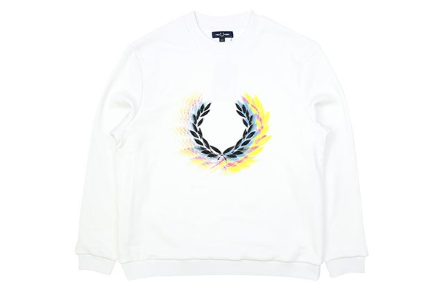 FRED PERRY PROCESS COLOUR SWEATSHIRT (M7529 100:WHITE)
