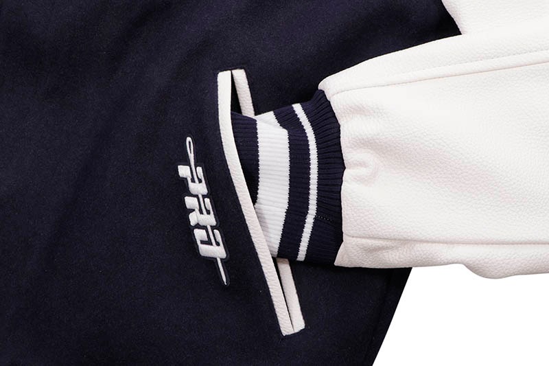 PRO STANDARD NEW YORK YANKEES OLD ENGLISH RIB WOOL VARSITY JACKET (LNY6314653-MNW:MIDNIGHT NAVY/WHITE)