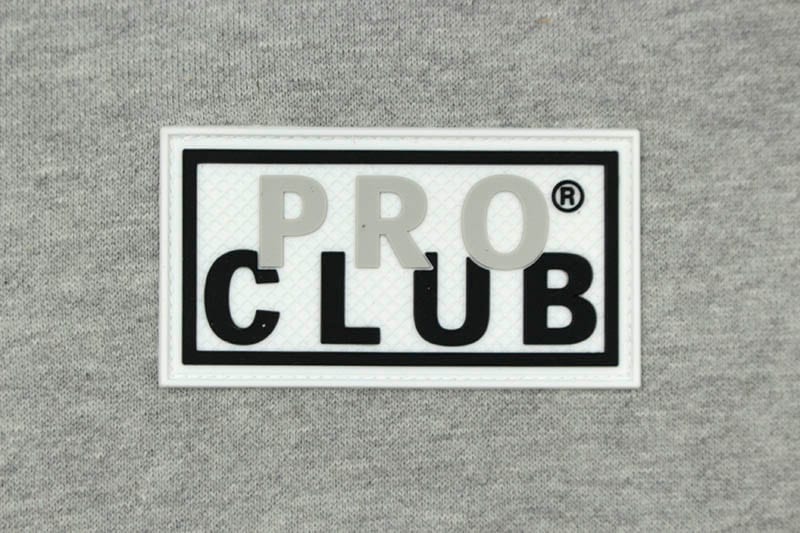 PRO CLUB HEAVYWEIGHT SILICON LOGO PULLOVER HOODIE (HEATHER GRAY)