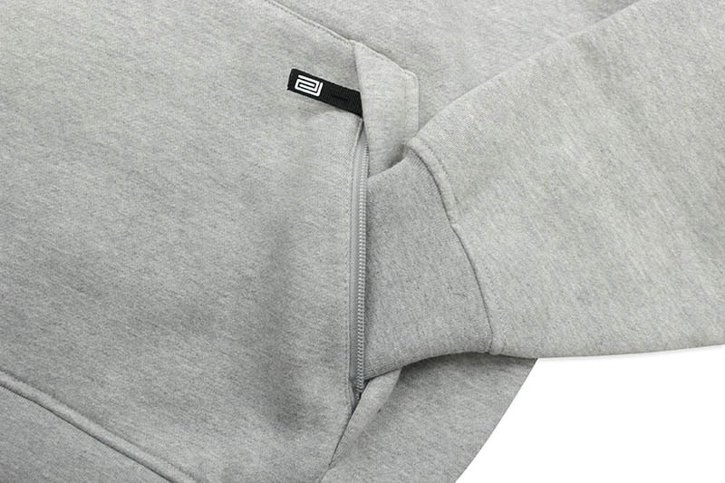 PRO CLUB HEAVYWEIGHT SILICON LOGO PULLOVER HOODIE (HEATHER GRAY)