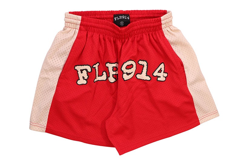 FLOOR 914 RED/CREAM UNIFORM SHORTS