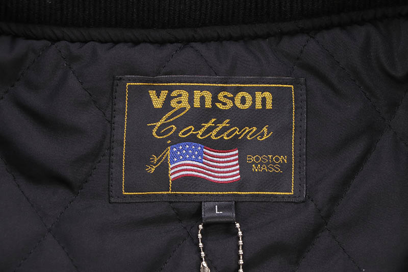 VANSON 50TH ANNIVERSARY SKELTON BONES VELVETEEN BOMBER JACKET (NVJK-2405RZ:BLACK/BLACK)