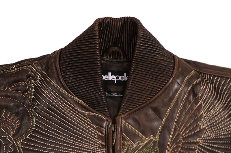 Pelle Pelle AMERICA QUILTED JACKET (325-37542-BRA:BROWN ABRATION