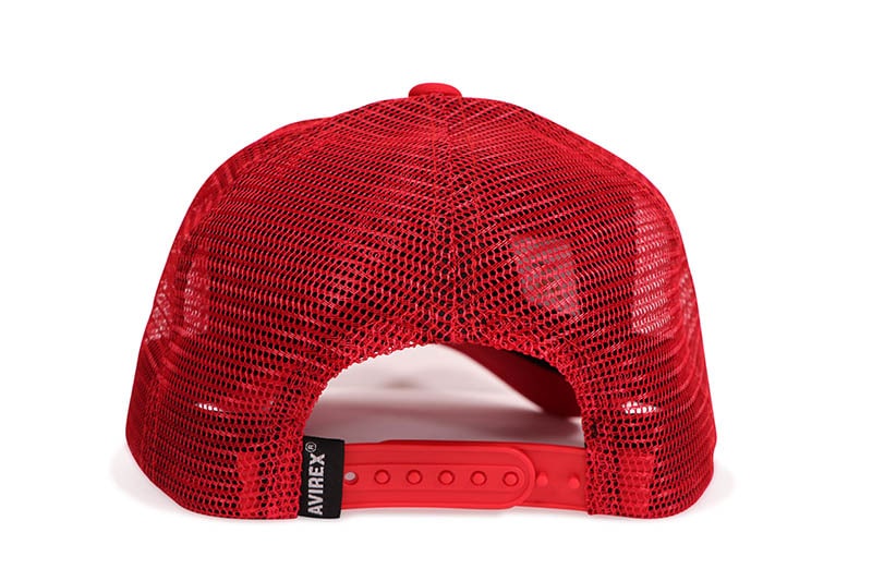 AVIREX MULTI LOGO MESH CAP (81623700-60:WHITE/RED)