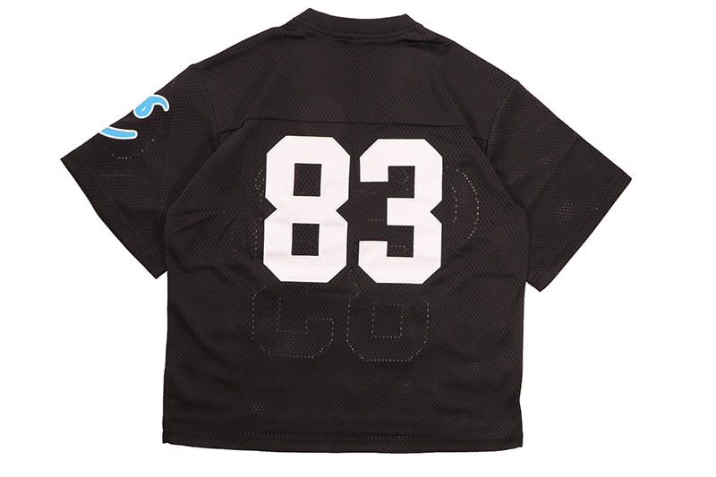 COOKIES 83RD BATTALION MESH FOOTBALL JERSEY WITH APPLIQUE (BLACK) CM261KST01