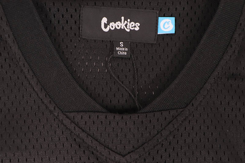 COOKIES 83RD BATTALION MESH FOOTBALL JERSEY WITH APPLIQUE (BLACK) CM261KST01