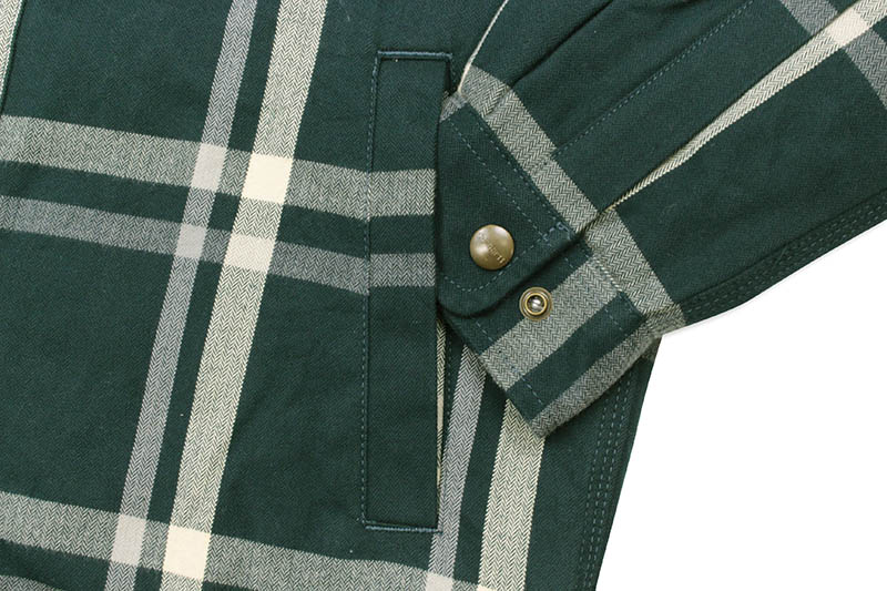 Carhartt RELAXED FIT FLANNEL SHERPA-LINED SNAP-FRONT PLAID SHIRT JACKET (104452-G32/INK GREEN)