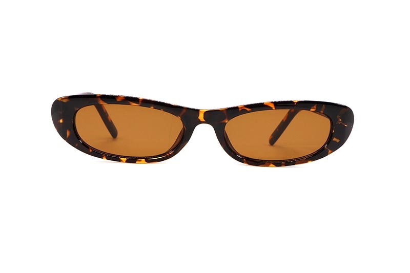 KD EYEWEAR SMALL CAT EYE SUNGLASSES (LEOPARD BROWN)