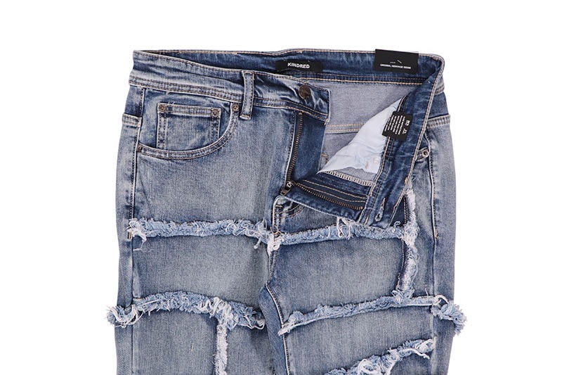 KINDRED LINE RIPPED STACKED JEAN (KD2117:CHAOS BLUE) | Brand