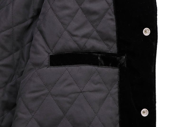 VANSON 50TH ANNIVERSARY SKELTON BONES VELVETEEN BOMBER JACKET