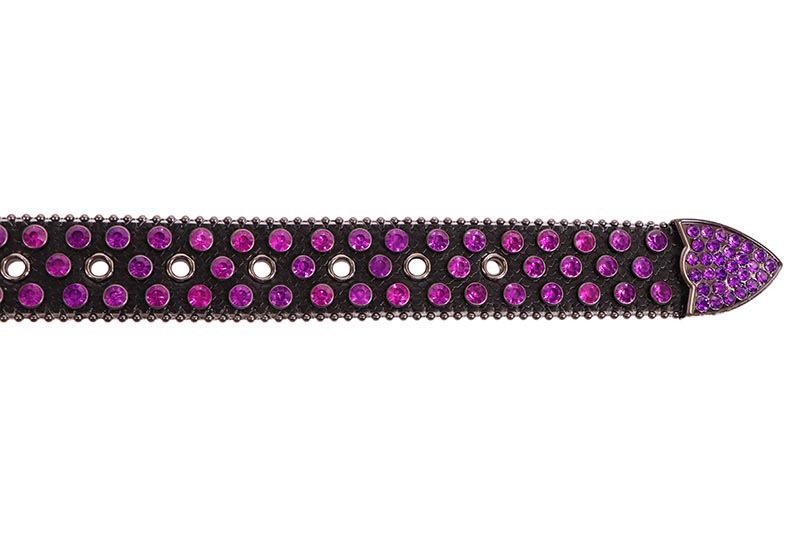 DRIP TRAP ICED OUT RHINESTONE BELT (DT.30:BLACK/PURPLE)
