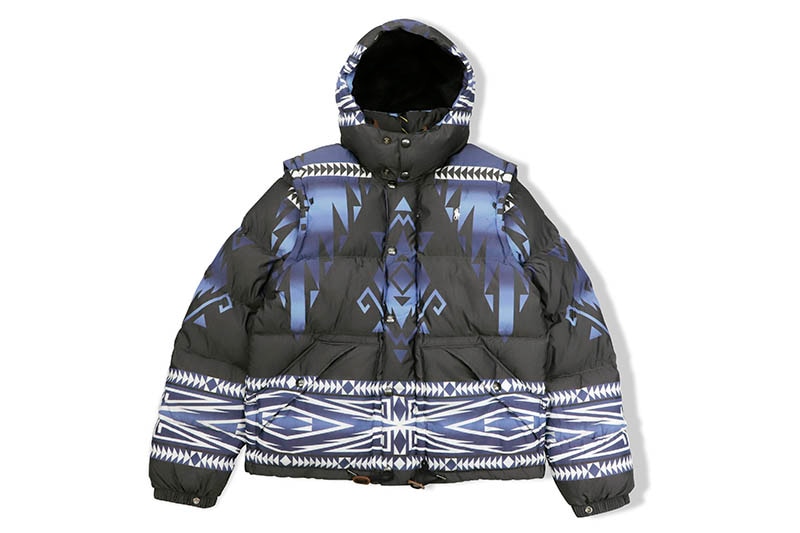 POLO RALPH LAUREN CONVERTIBLE DOWN JACKET (710852356001:BLUE MULTI MOUNTAIN LDGE)