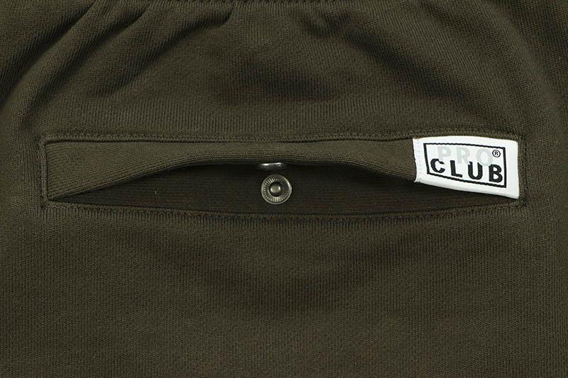 PRO CLUB COMFORT FRENCH TERRY CARGO SHORT - 11 INCH INSEAM (MILITARY GREEN) 13PC0402