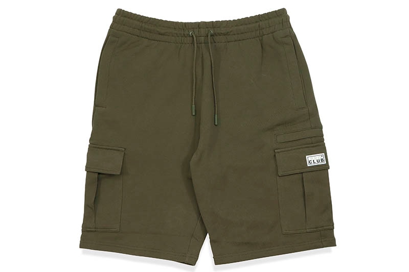 PRO CLUB COMFORT FRENCH TERRY CARGO SHORT - 11 INCH INSEAM (MILITARY GREEN) 13PC0402
