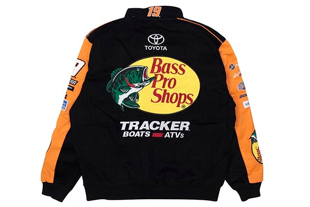 JH Design MARTIN TRUEX JR BASS PRO SHOPS 2019 NASCAR TWILL JACKET (BLACK/ORANGE)