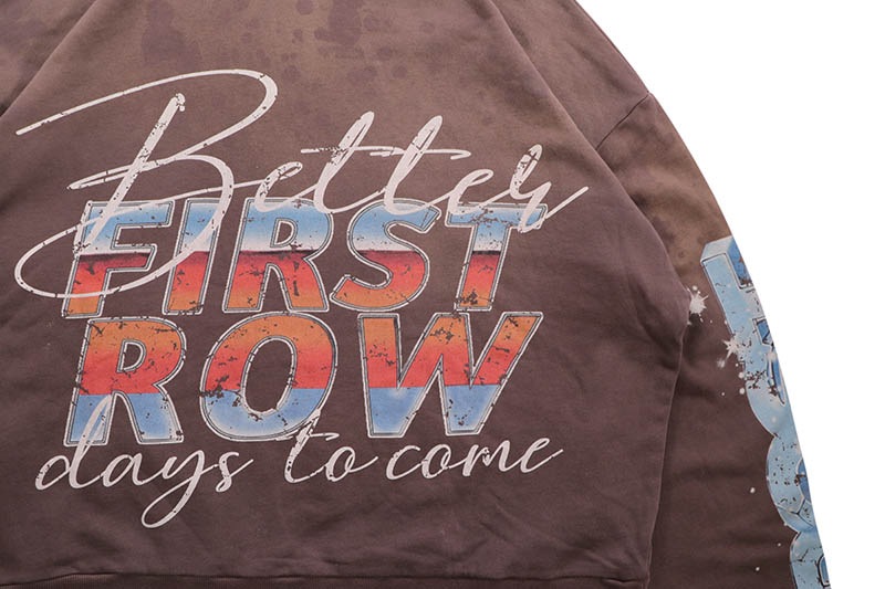 FIRST ROW POST HUMAN NEW BORN HOODIE (FRF2496:CAFFE) | Brand,A-F