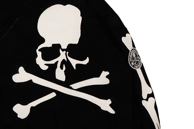 VANSON X MASTERMIND WORLD BONES BOMBER JACKET (MW25C15-BL110:BLACK/WHITE)