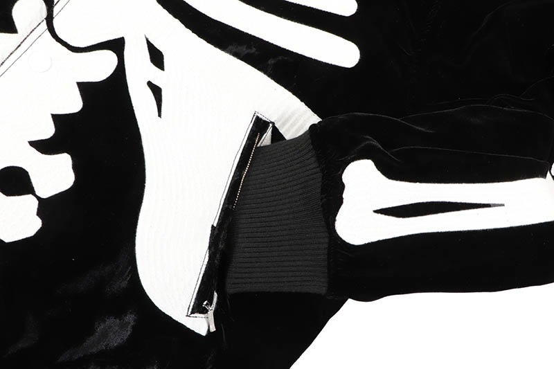 VANSON X MASTERMIND WORLD BONES BOMBER JACKET (MW25C15-BL110:BLACK/WHITE)