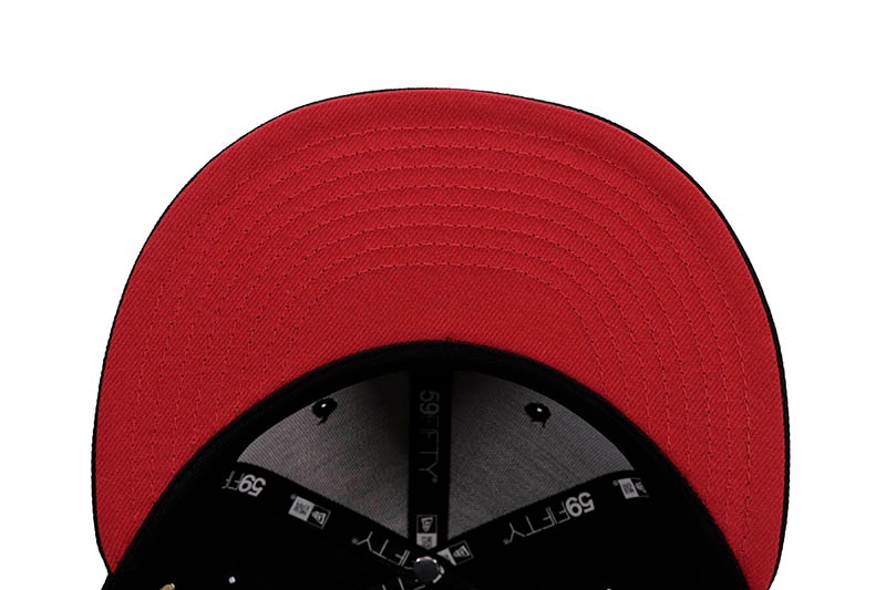 NEW ERA CLEVELAND INDIANS 59FIFTY FITTED CAP (1995 CHAMPIONS SIDE PATCH/SCARLET UNDER VISOR/BLACK) 14693481