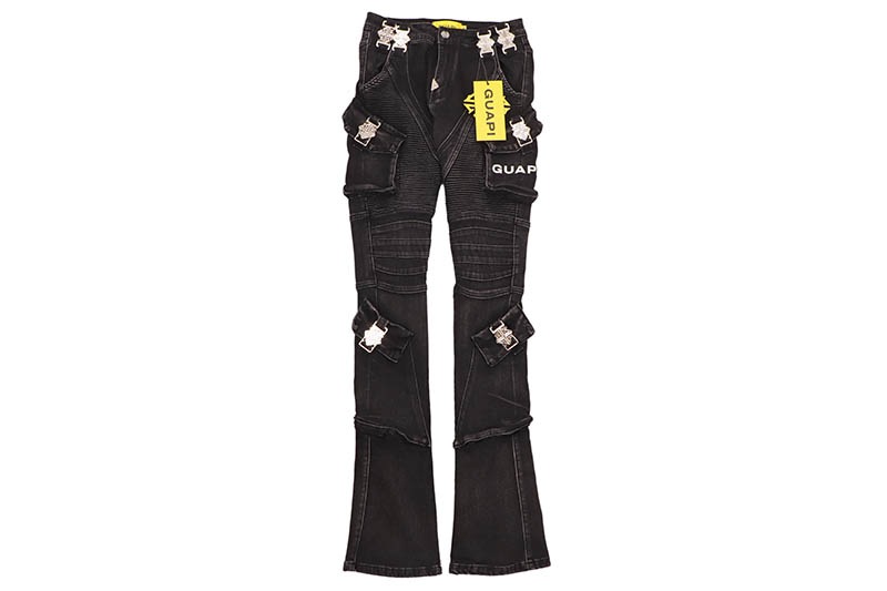 GUAPI VINTAGE BLACK OBLIVION BIKER DENIM (794VBBD)