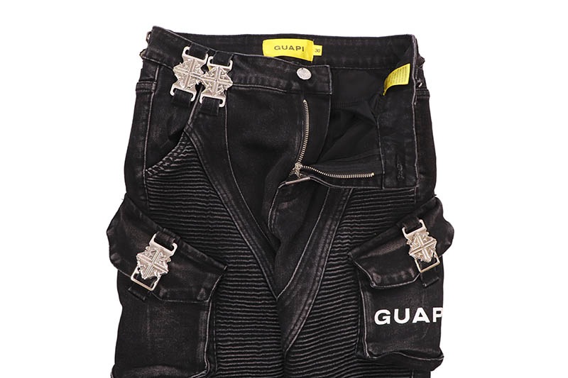 GUAPI VINTAGE BLACK OBLIVION BIKER DENIM (794VBBD)