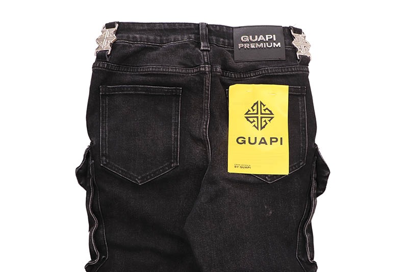GUAPI VINTAGE BLACK OBLIVION BIKER DENIM (794VBBD)