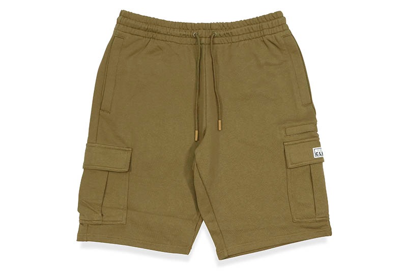 PRO CLUB COMFORT FRENCH TERRY CARGO SHORT - 11 INCH INSEAM (OLIVE DRAB) 13PC0402
