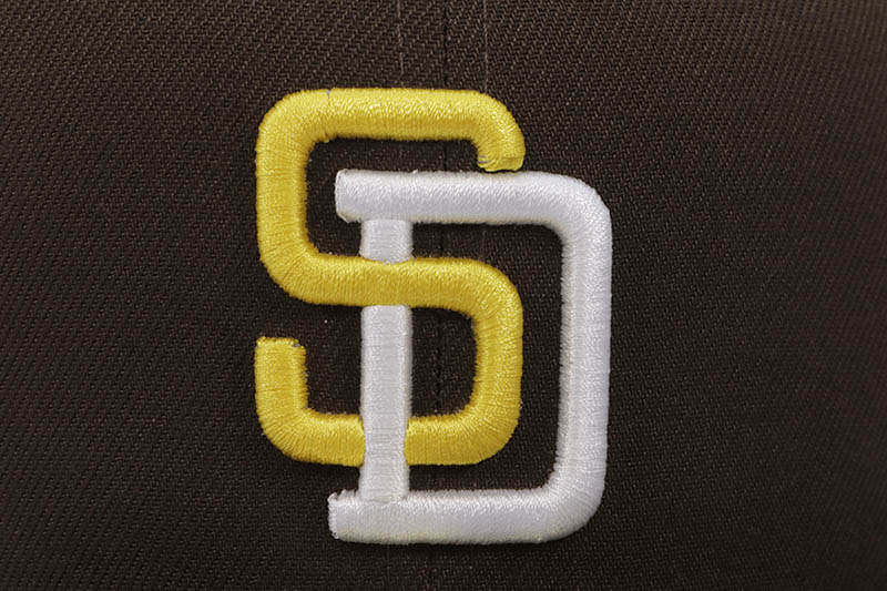 NEW ERA SAN DIEGO PADRES 59FIFTY FITTED CAP (1992 ALL STAR GAME CUSTOM SIDE PATCH/GREY UNDER VISOR/WALNUT)