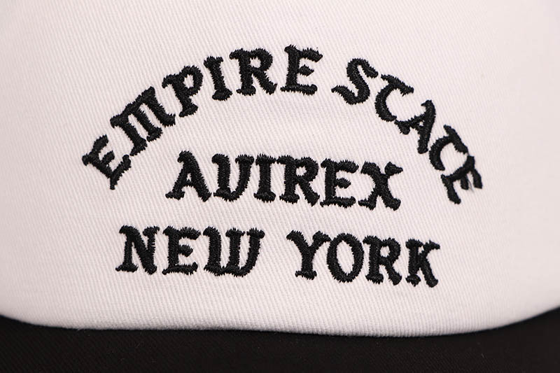 AVIREX VARSITY LOGO TWILL MESH CAP (81580500-01:WHITE/BLACK)