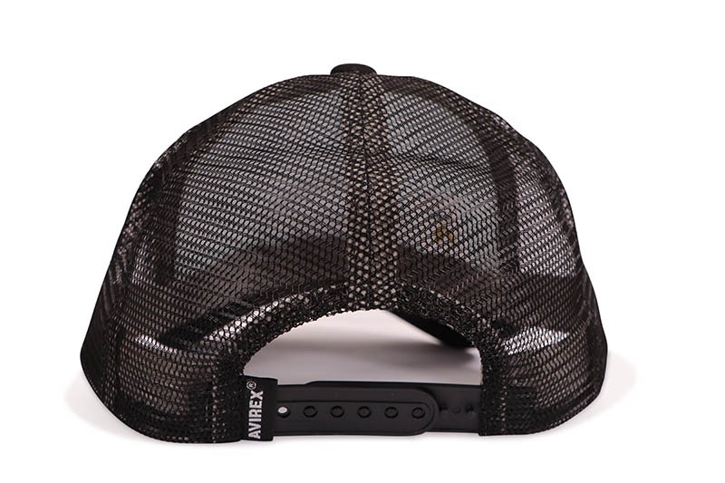 AVIREX VARSITY LOGO TWILL MESH CAP (81580500-01:WHITE/BLACK)